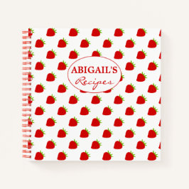 Cute aardbery Pattern Recipe Notitieboek