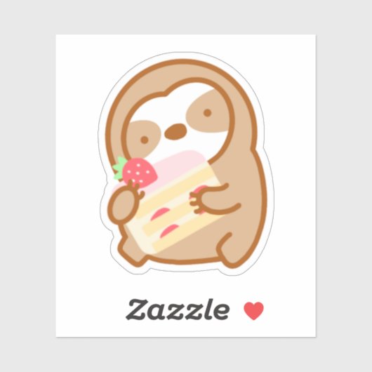 Cute aardbery Shortcake-sleuf Sticker (Vel)