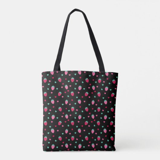 Cute aardbery tote bag (Achterkant)
