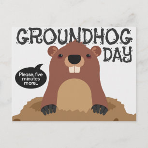 Cute aardhog day cartoon illustratie briefkaart