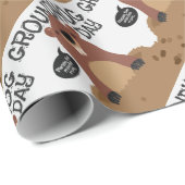 Cute aardhog day cartoon illustratie cadeaupapier (Rol Hoek)