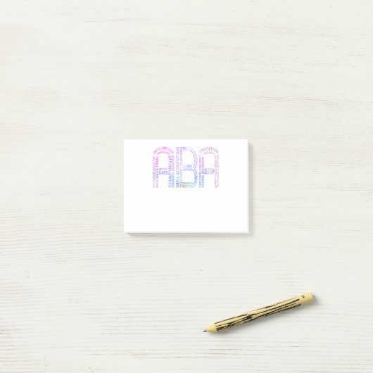Cute ABA Acronym Post-it® Notes (Op bureau)