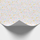 Cute ABC Alphabet Pattern Pastel Baby shower Cadeaupapier (Hoek)