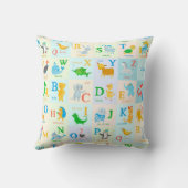 Cute ABC Animal Alphabet Pattern met Voornaam Kussen (Achterkant)