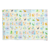Cute ABC Animal Alphabet Pattern met Voornaam Kussensloop (Voorkant)