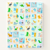 Cute ABC Animal Alphabet Pattern met Voornaam Notitieboek (Achterkant)
