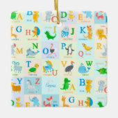 Cute ABC Animal Alphabet Pattern Name Keramisch Ornament (Voorkant)
