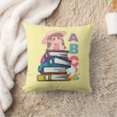 Cute ABC-boeken meisjesworp kussen (Deken)