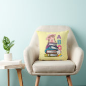 Cute ABC-boeken meisjesworp kussen (Stoel)