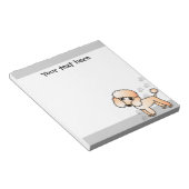 Cute Abriot Podle Cartoon Gray Paw Print Notitieblok (Schuin)