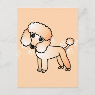 Cute Abriot Poodle Cartoon Briefkaart