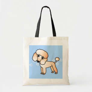 Cute Abriot Poodle Cartoon Tote Bag