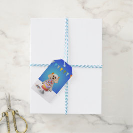 Cute Abriot Speelgoed Poodle Puppy Gift Label Cadeaulabel