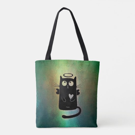 Cute absoluut Innocent Angel Cat Tote Bag (Achterkant)