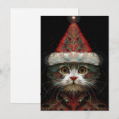 Cute Abstract Cat Christmas Cards Feestdagenkaart (Voorkant / Achterkant)