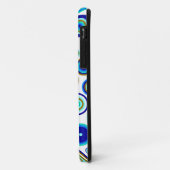 Cute Abstract Circles Patroon | Blauwe Limoen Aqua Case-Mate iPhone Case (Achterkant/links)