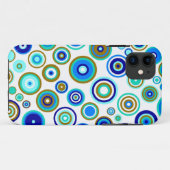 Cute Abstract Circles Patroon | Blauwe Limoen Aqua Case-Mate iPhone Case (Achterkant (horizontaal))