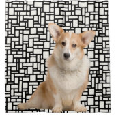 Cute Abstract Corgi Pattern Douchegordijn (Voorkant)