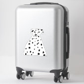 Cute Abstract Dalmatian Spotted Dog Illustratie Sticker (Koffer)