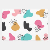 Cute Abstract Doodel Strepen Stenen Inpakpapier Vel (Voorkant)