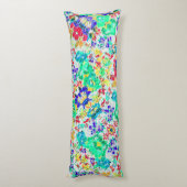 Cute abstract florale patroon lichaamskussen (Achterkant (Verticaal))