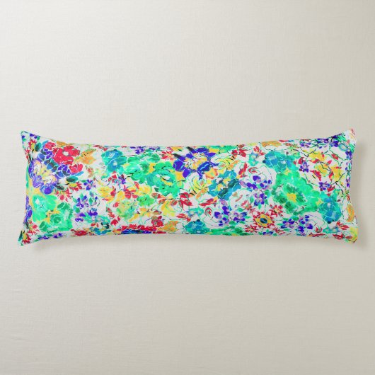 Cute abstract florale patroon lichaamskussen (Voorkant)
