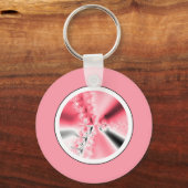 Cute Abstract Girly Pink Fractal Sleutelhanger (Voorkant)