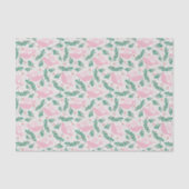 Cute Abstract Pink Christmas Peace Dove Pattern Tissuepapier (Voorkant)