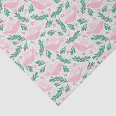 Cute Abstract Pink Christmas Peace Dove Pattern Tissuepapier (Detail)