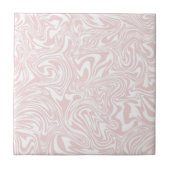 Cute Abstract Pink & White Ceramic Tile Tegeltje (Voorkant)
