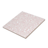 Cute Abstract Pink & White Ceramic Tile Tegeltje (Zijkant)
