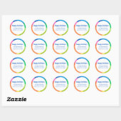 Cute Abstract Regenboog Vakantie Retouradres Label (Vel)