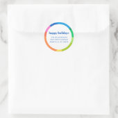 Cute Abstract Regenboog Vakantie Retouradres Label (Tas)