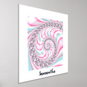 Cute Abstract Roze Blue Fractal Persoonlijk Folie Afdrukken (Laagn)