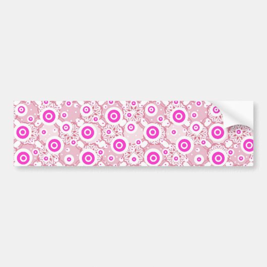 Cute abstract roze stippen patronen bumpersticker (Voorkant)