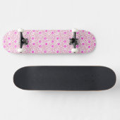 Cute abstract roze stippenpatronen persoonlijk skateboard (Horizontaal)