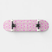 Cute abstract roze stippenpatronen persoonlijk skateboard (Horizontaal)