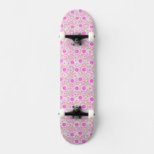 Cute abstract roze stippenpatronen persoonlijk skateboard