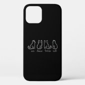 Cute Abstract Un Deux Trois Cat French Kat Case-Mate iPhone Case (Achterkant)