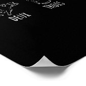 Cute Abstract Un Deux Trois Cat French Kat Poster (Hoek)