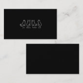 Cute Abstract Un Deux Trois Cat French Kat Visitekaartje (Voorkant / Achterkant)