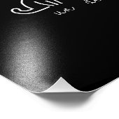 Cute Abstract Un Deux Trois Cat French Kitty Foto Afdruk (Hoek)