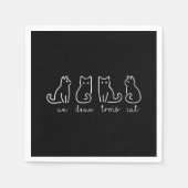 Cute Abstract Un Deux Trois Cat French Kitty Servet (Voorkant)