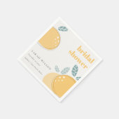 Cute Abstracte Citroen Fruitige Bruidsboeket Showe Servet (Hoek)