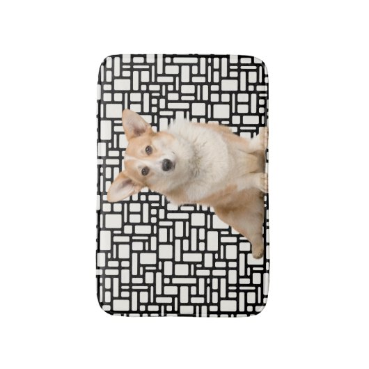 Cute Abstracte Corgi Badmat (Voorkant Verticaal)