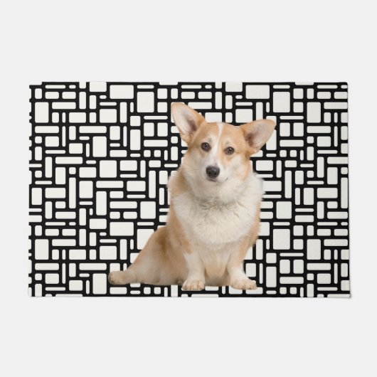 Cute Abstracte Corgi Deurmat (Voorkant)