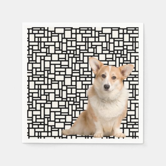 Cute Abstracte Corgi Servet (Voorkant)