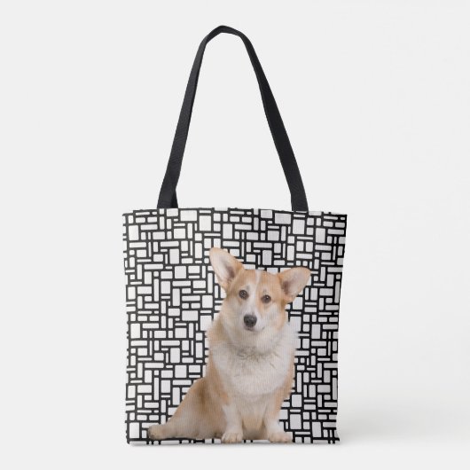 Cute Abstracte Corgi Tote Bag (Achterkant)