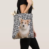 Cute Abstracte Corgi Tote Bag (Dichtbij)