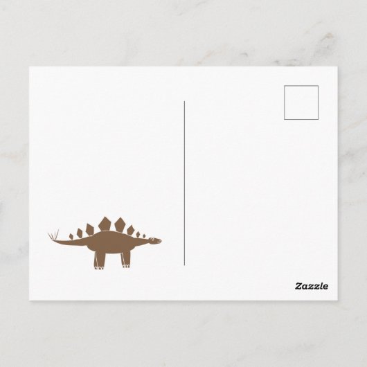 Cute Abstracte Jurrasic Dino Dinosaur Kinderen Bir Briefkaart (Achterkant)